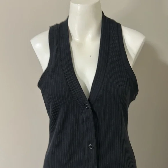 Daily Practice by Anthropologie Ribbed Midi Dress Black Pullover Sz XS NEW - Picture 6 of 14